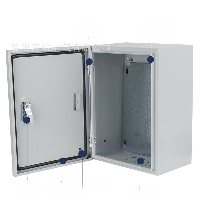 JXF1 Стенен контролен шкаф за електрическо разпределение, повърхностно монтиран, студено валцована стомана, IP35, 1–6 вериги