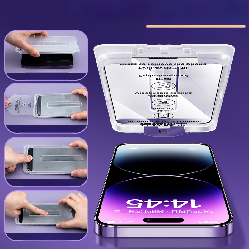 Προστατευτικό οθόνης για iPhone 13 Pro Max από tempered γυαλί, μπροστινή μεμβράνη, HD, αντι-δακτυλικά αποτυπώματα, πλήρης οθόνη