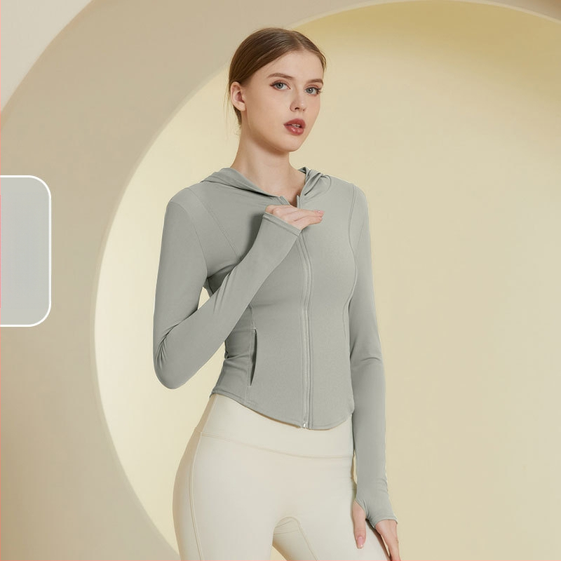 Γυναικεία αντιανεμική ζακέτα με κουκούλα, UV προστασία UPF50+ από νάιλον, για τρέξιμο και γυμναστική