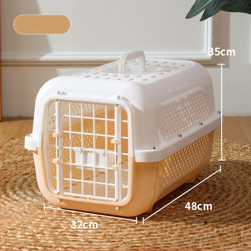 Cutie de transport pentru pisici și câini de talie mică - Detașabilă și lavabilă din PP, monocromă, potrivită pentru animale de 3–5 kg