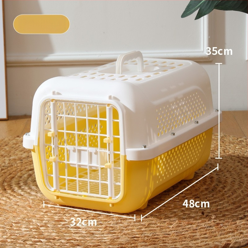 Cutie de transport pentru pisici și câini de talie mică - Detașabilă și lavabilă din PP, monocromă, potrivită pentru animale de 3–5 kg