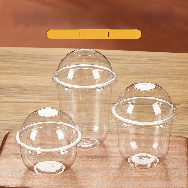 Bobo Cup PET пластмасова чаша с капак, вилица и лъжица, пакет стикери, възможност за печат на лого