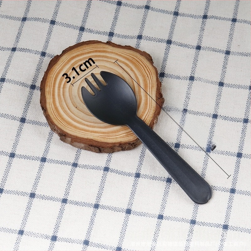 Bobo Cup PET пластмасова чаша с капак, вилица и лъжица, пакет стикери, възможност за печат на лого