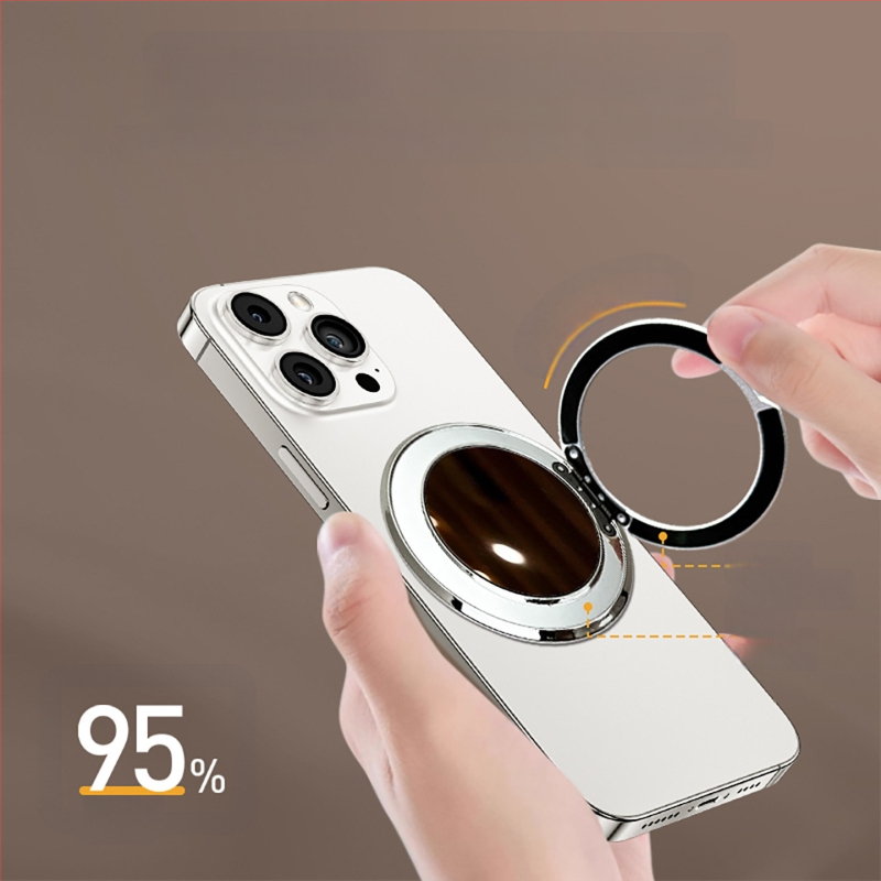 Сгъваема стойка за телефон с магнитно всмукване и адхезивно фиксиране, анти-трептене, метално-пластмасова конструкция, персонализируема, за кола, бюро и дом