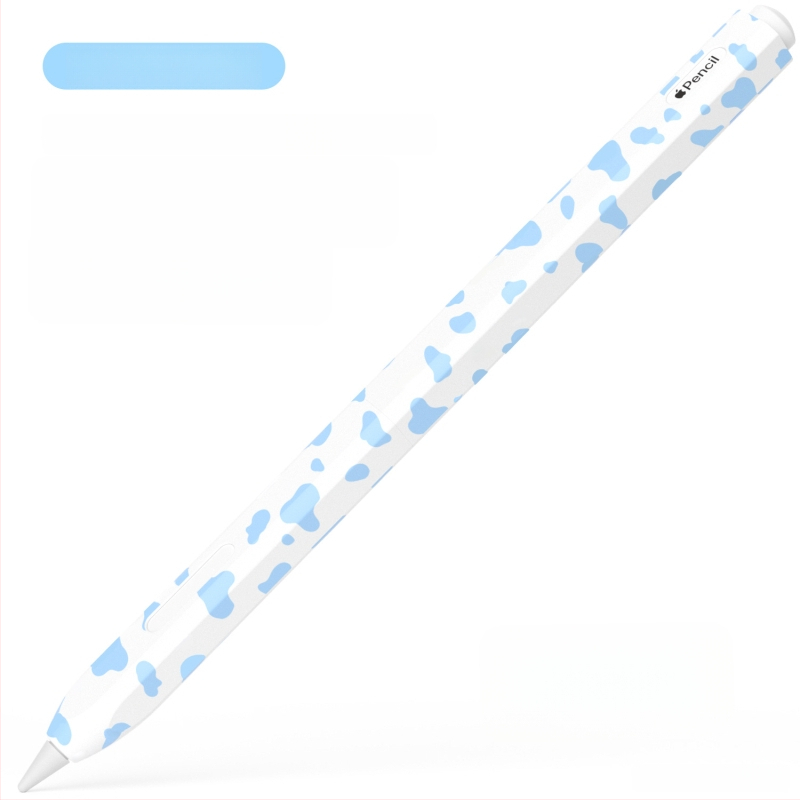 Silikonból készült védőtok Apple Pencil 2-höz, tehenmintás dizájnal — ütésálló, kopásálló és leesés elleni védelem
