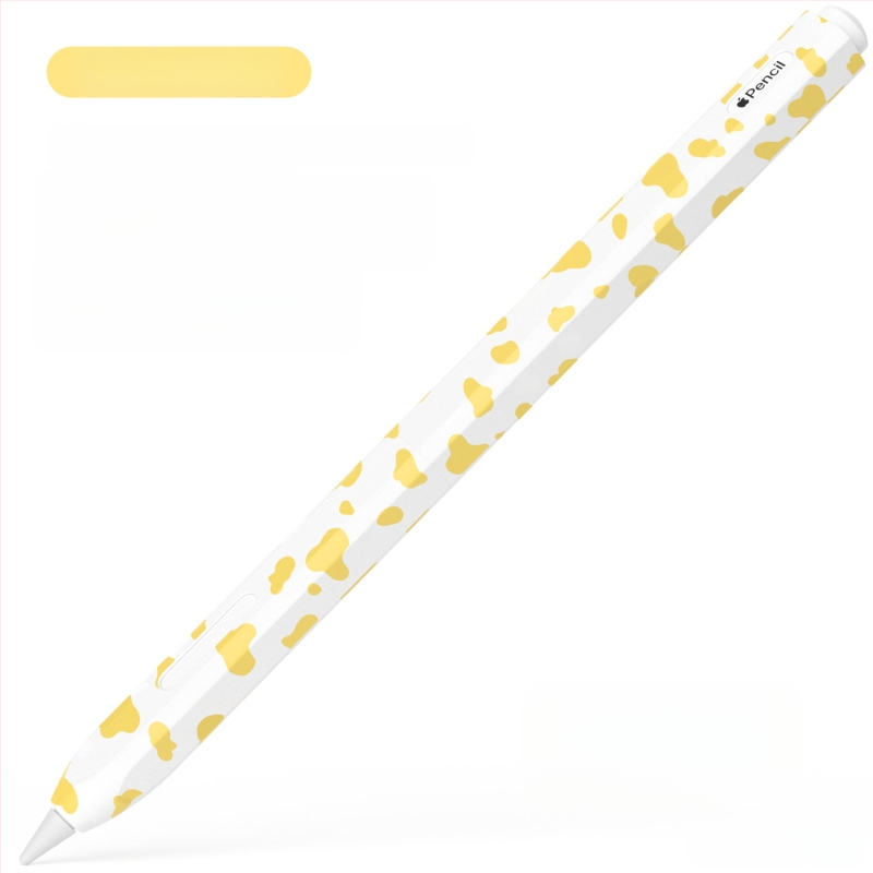 Silikonból készült védőtok Apple Pencil 2-höz, tehenmintás dizájnal — ütésálló, kopásálló és leesés elleni védelem