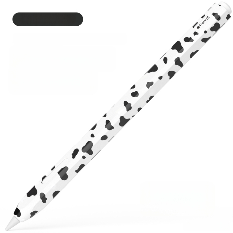 Silikonból készült védőtok Apple Pencil 2-höz, tehenmintás dizájnal — ütésálló, kopásálló és leesés elleni védelem