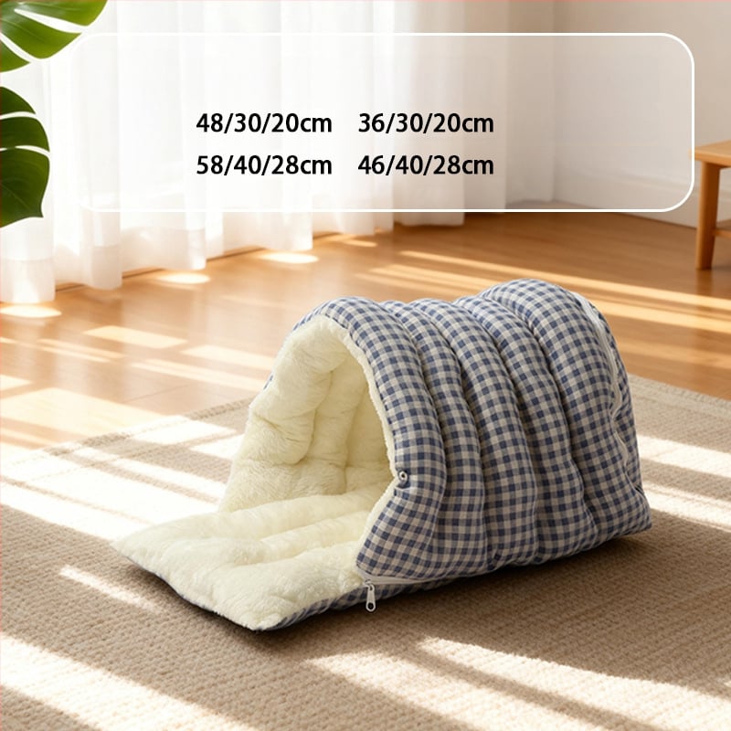 Φωλιά γάτας – κλειστή κατασκευή για θέρμη το χειμώνα, φλανελ υλικό, εσωτερική χρήση, κατάλληλο για μικρές έως μεσαίες γάτες, αποσπώμενο και πλενόμενο