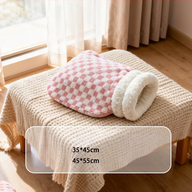 Φωλιά γάτας – κλειστή κατασκευή για θέρμη το χειμώνα, φλανελ υλικό, εσωτερική χρήση, κατάλληλο για μικρές έως μεσαίες γάτες, αποσπώμενο και πλενόμενο