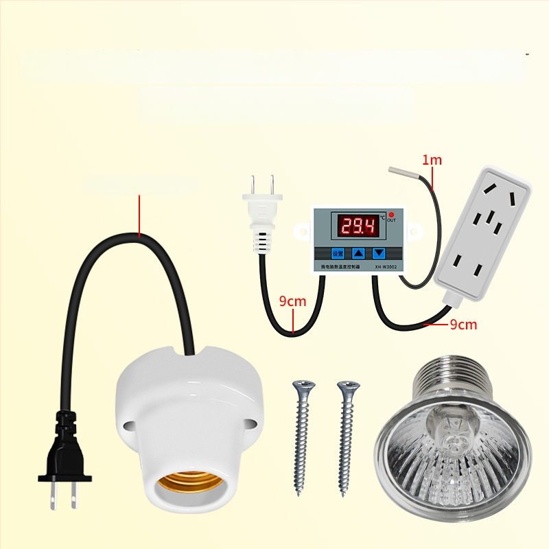 Λυχνία θέρμανσης κοτόπουλων με αυτόματο θερμοστάτη για σταθερή θερμοκρασία σε κουτί εκτροφής