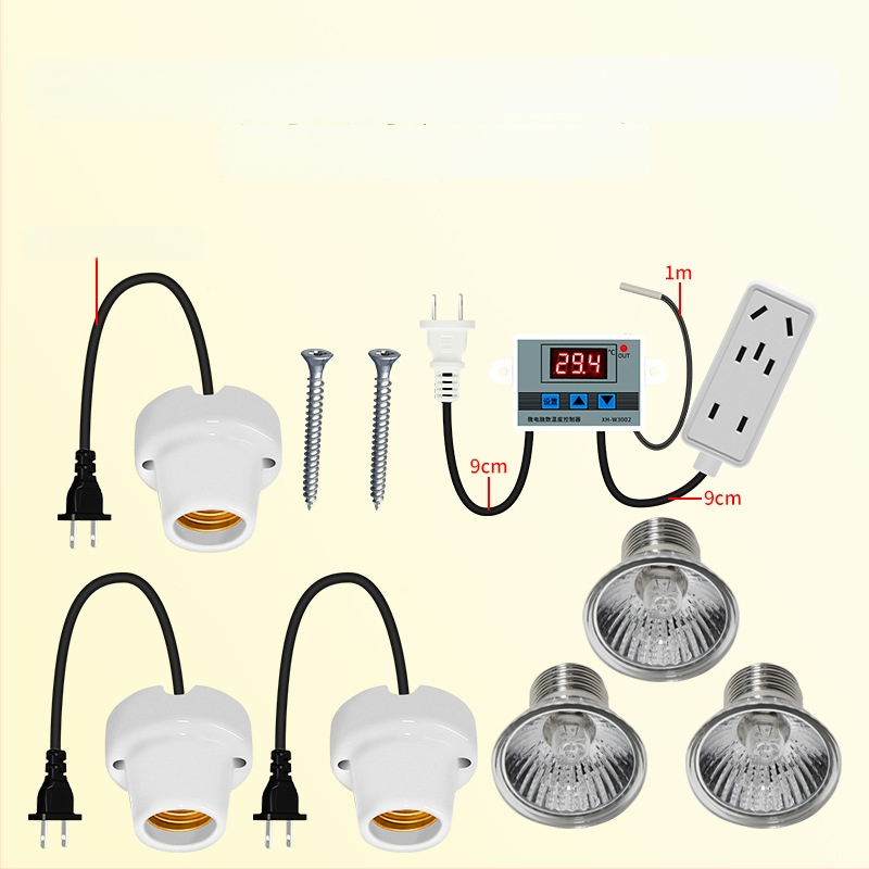 Λυχνία θέρμανσης κοτόπουλων με αυτόματο θερμοστάτη για σταθερή θερμοκρασία σε κουτί εκτροφής