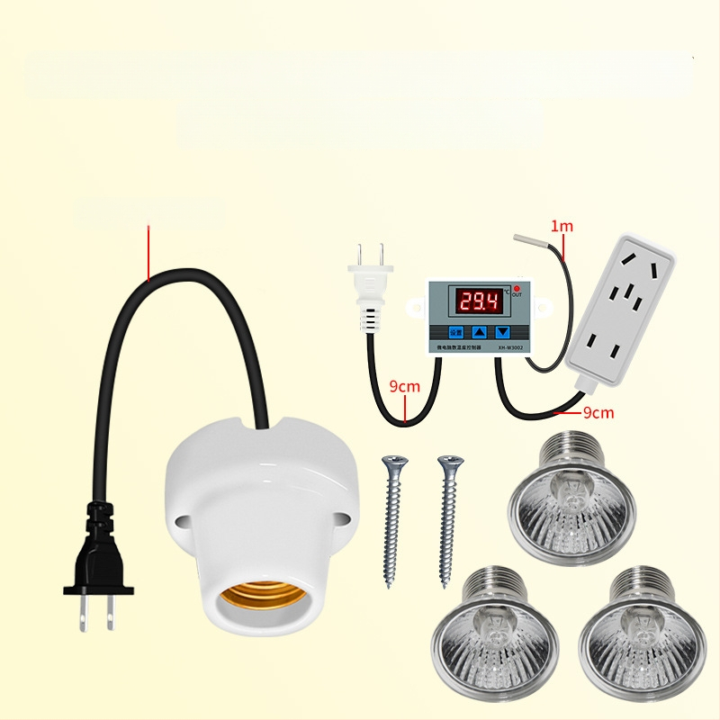 Λυχνία θέρμανσης κοτόπουλων με αυτόματο θερμοστάτη για σταθερή θερμοκρασία σε κουτί εκτροφής