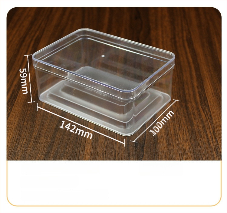 Recipient plastic transparent dreptunghiular pentru alimente cu capac, sigilabil, mai multe modele, marcă Jin Peng, logo imprimat