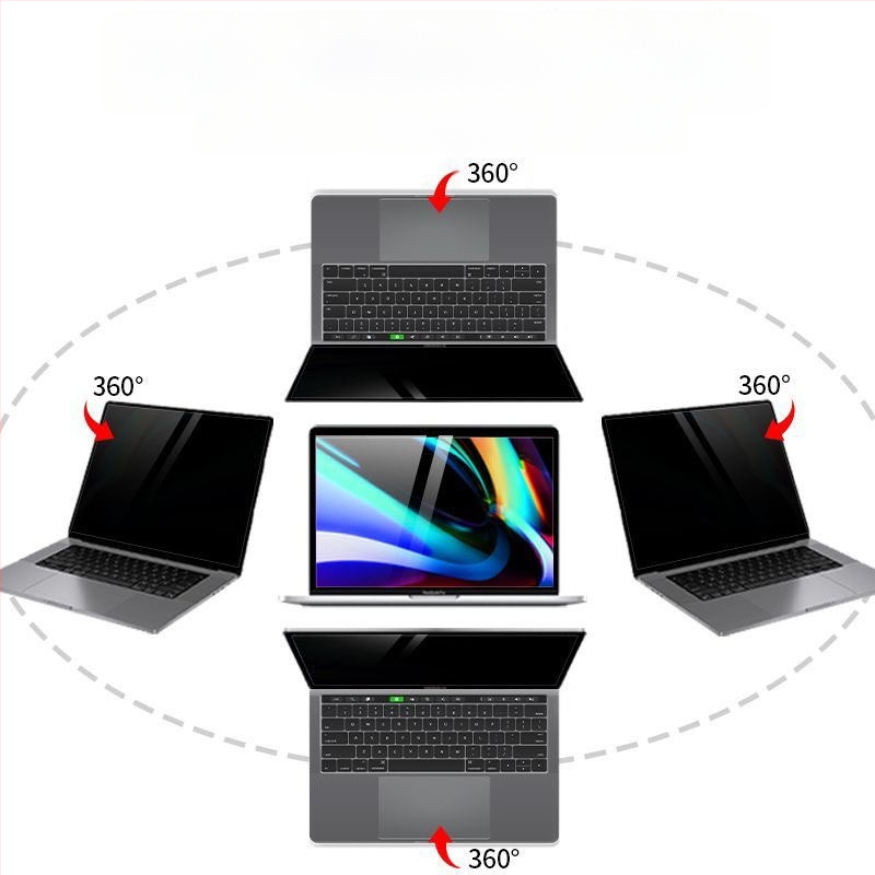 MacBook Air magánéletvédelmi kijelzőfilm, teljes ragasztású, 360°-os négy oldalról véd, PET háromrétegű szerkezet