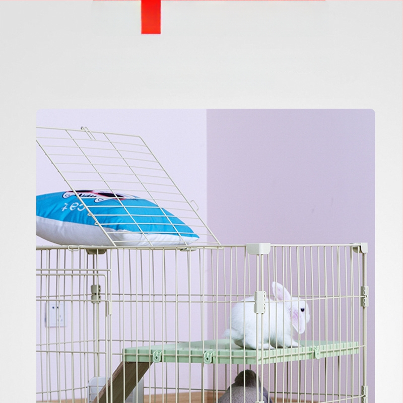 Κλουβί για κουνέλια με πολλά επίπεδα, εσωτερική χρήση, μάρκα Chuangyi, κατασκευή από συνδυασμό πλαστικού και μεταλλικού καλωδίου