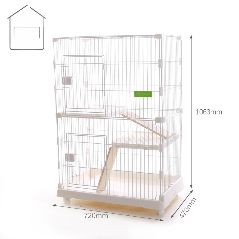 Κλουβί για κουνέλια με πολλά επίπεδα, εσωτερική χρήση, μάρκα Chuangyi, κατασκευή από συνδυασμό πλαστικού και μεταλλικού καλωδίου