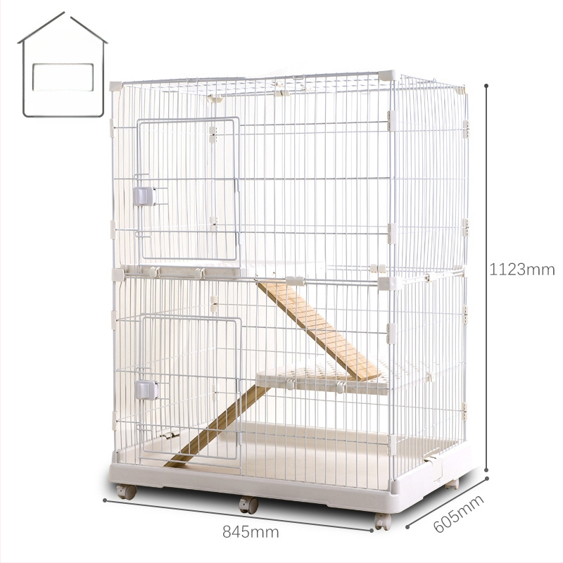 Κλουβί για κουνέλια με πολλά επίπεδα, εσωτερική χρήση, μάρκα Chuangyi, κατασκευή από συνδυασμό πλαστικού και μεταλλικού καλωδίου