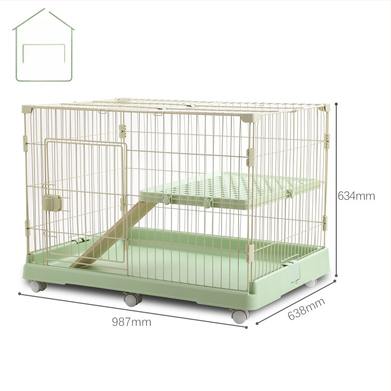 Κλουβί για κουνέλια με πολλά επίπεδα, εσωτερική χρήση, μάρκα Chuangyi, κατασκευή από συνδυασμό πλαστικού και μεταλλικού καλωδίου
