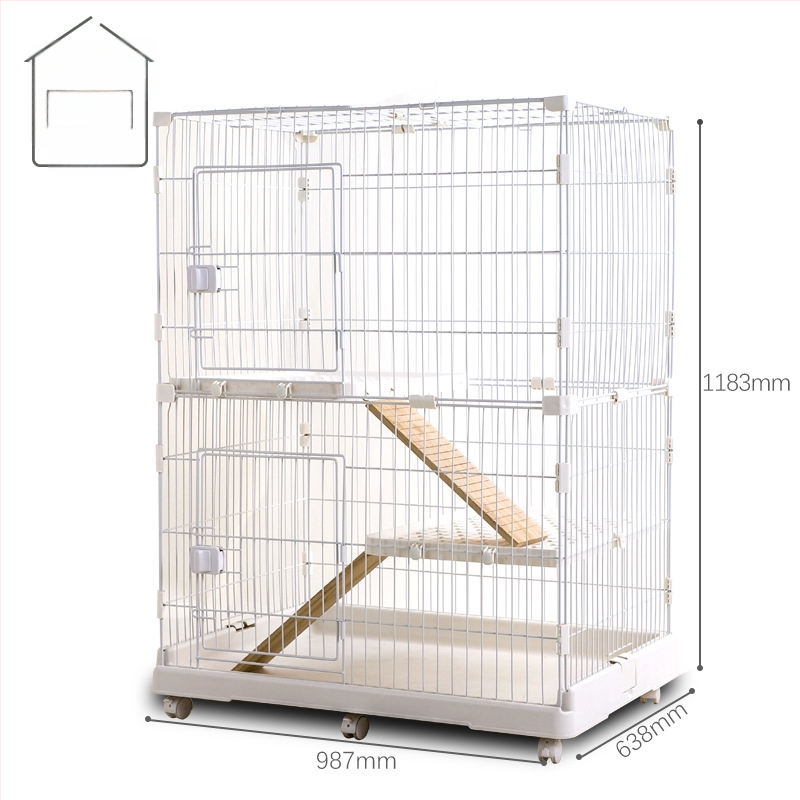 Κλουβί για κουνέλια με πολλά επίπεδα, εσωτερική χρήση, μάρκα Chuangyi, κατασκευή από συνδυασμό πλαστικού και μεταλλικού καλωδίου