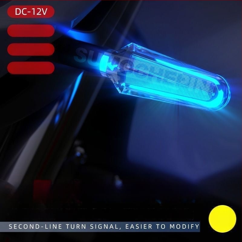 Kryštálový LED smerovka pre motocykle a elektromobily, 12V, univerzálne, ABS+LED