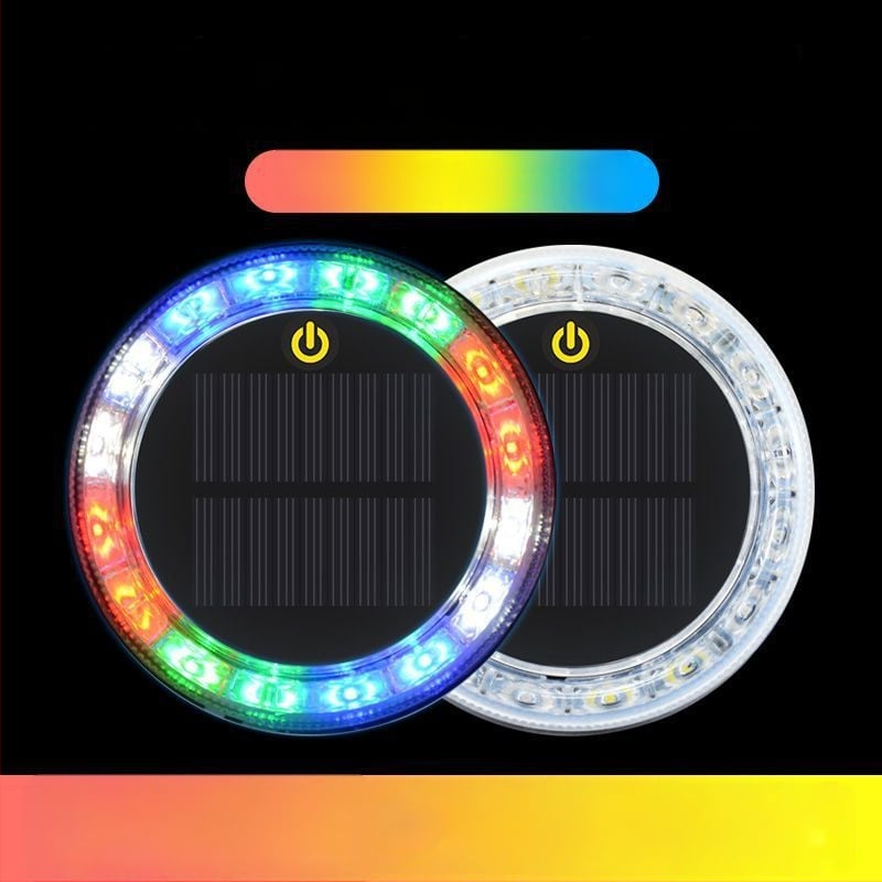 LED zadná svetlá pre vozidlo – solárne napájanie, bez káblov, Solar flash tail light, 3.7V, LED PC telo