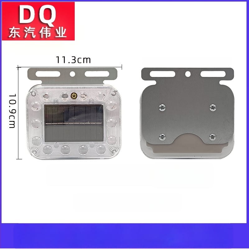 LED zadná svetlá pre vozidlo – solárne napájanie, bez káblov, Solar flash tail light, 3.7V, LED PC telo