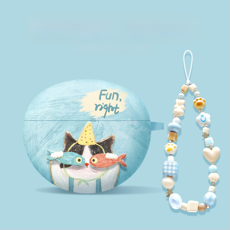 Carcasă pentru Huawei FreeBuds 5i/6i – stil clip, personaj desen animat cu stele, TPU moale, finisaj spray