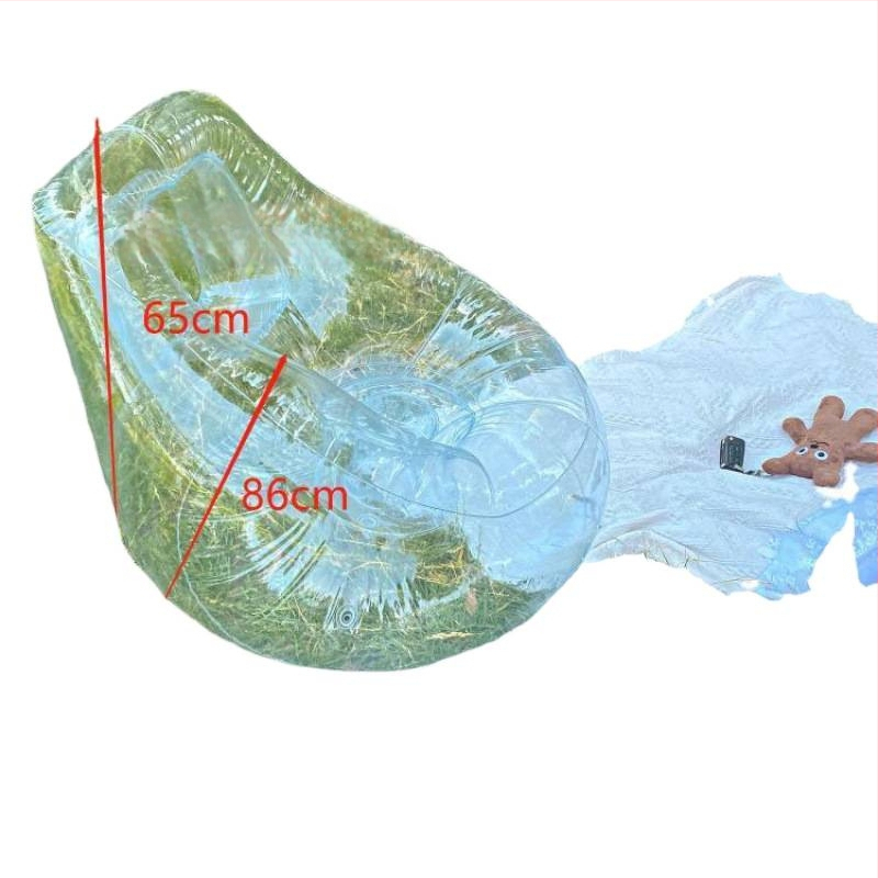 Áttetsző felfújható kanapé a hálószoba és az erkély számára — fotó kellék