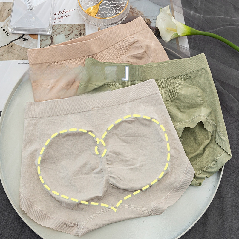 Γυναικείο χωρίς ραφές τρίγωνο εσώρουχο μεσαίας μέσης από νάιλον, αναπνεύσιμο, αντιβακτηριακό, διαμορφώνει το σώμα και ανυψώνει τους γοφούς