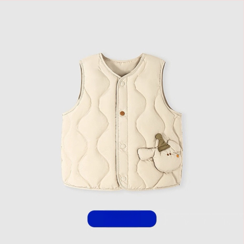 Detská vesta z páperia, bez rukávov, 95% páperia, podšívka bavlna, vonkajšia bavlna, bez kapucne, jar 2025