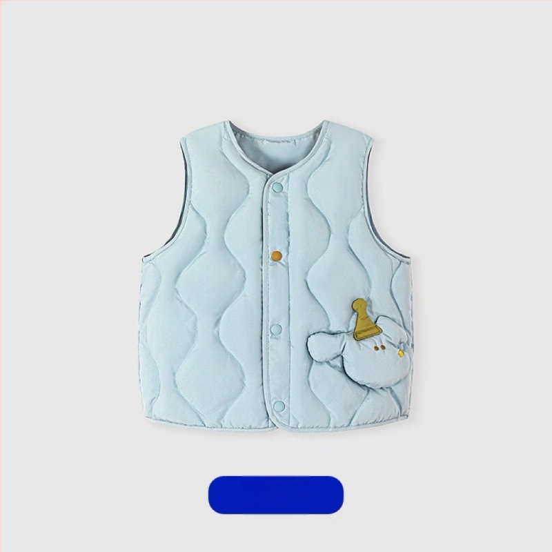 Detská vesta z páperia, bez rukávov, 95% páperia, podšívka bavlna, vonkajšia bavlna, bez kapucne, jar 2025