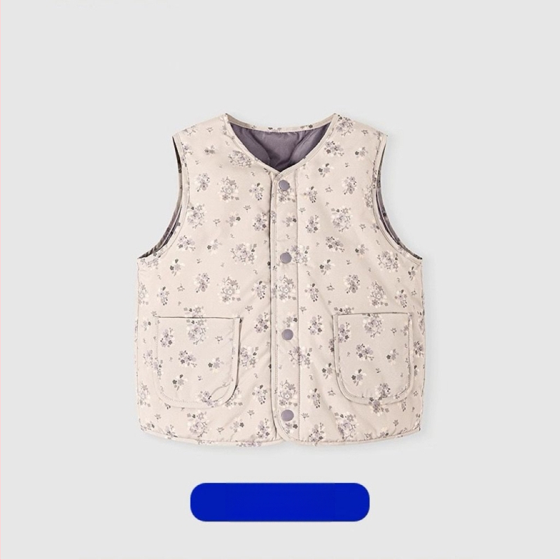 Detská vesta z páperia, bez rukávov, 95% páperia, podšívka bavlna, vonkajšia bavlna, bez kapucne, jar 2025