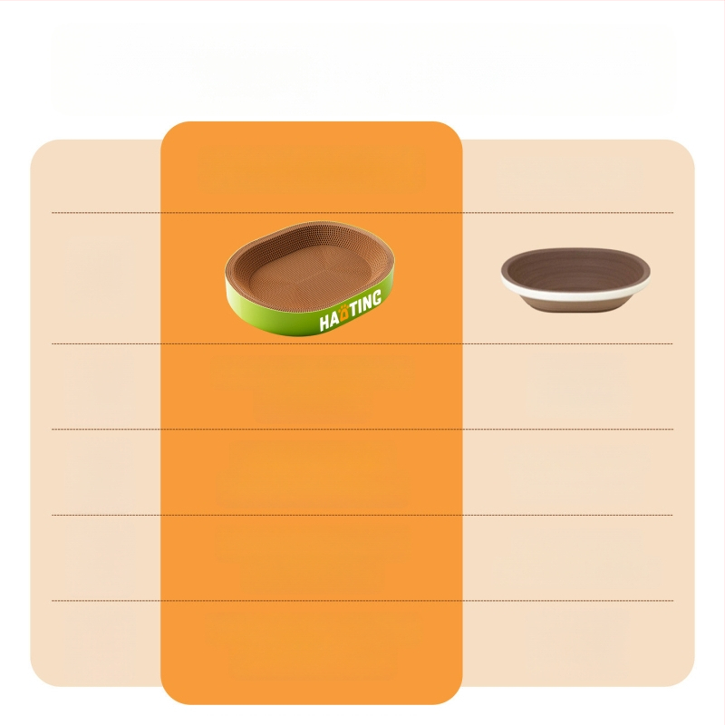 Placă de zgâriere pentru pisici cu vizuină rotundă din hârtie ondulată