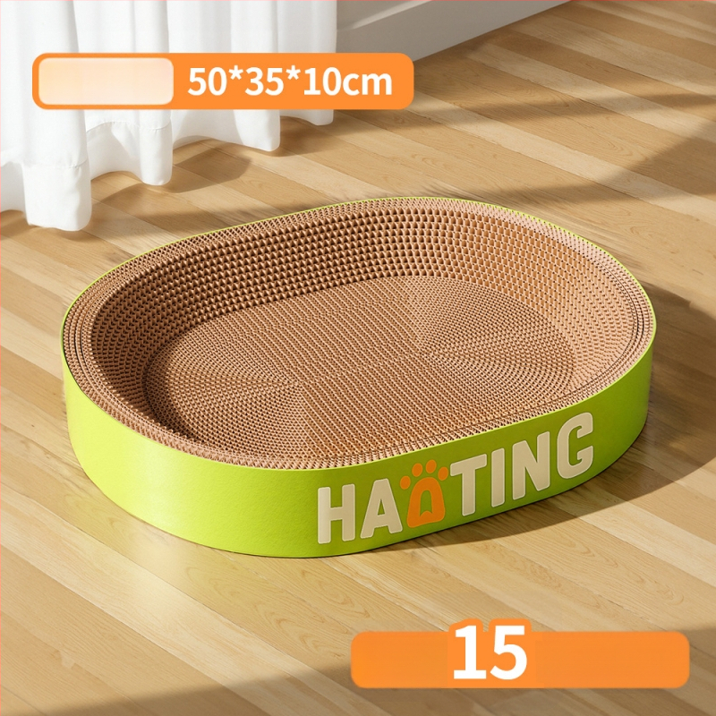 Placă de zgâriere pentru pisici cu vizuină rotundă din hârtie ondulată