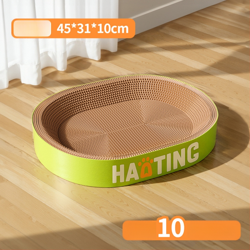 Placă de zgâriere pentru pisici cu vizuină rotundă din hârtie ondulată