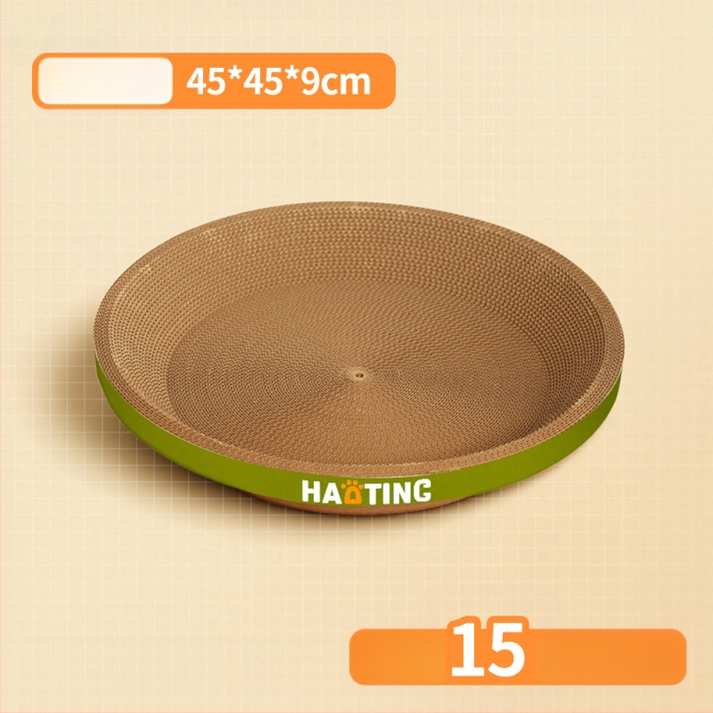 Placă de zgâriere pentru pisici cu vizuină rotundă din hârtie ondulată