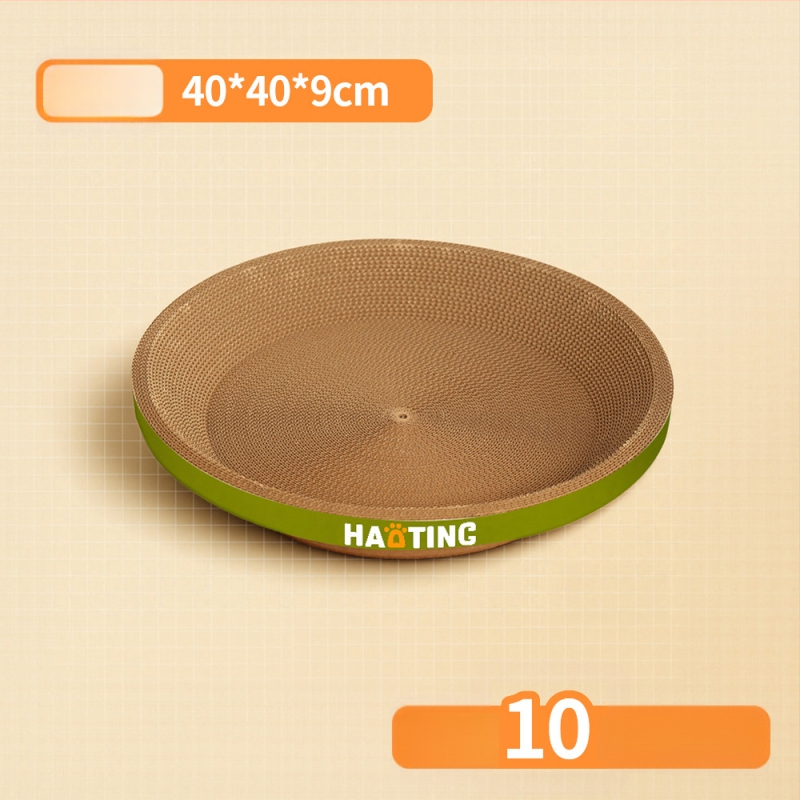 Placă de zgâriere pentru pisici cu vizuină rotundă din hârtie ondulată