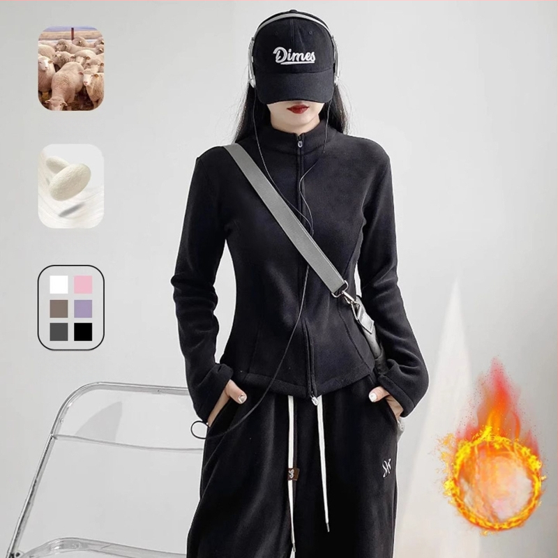 Ζακέτα φλίς με κουκούλα, ριγέ μοτίβο, επένδυση πολυεστέρα