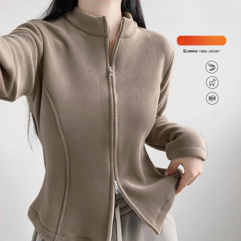 Ζακέτα φλίς με κουκούλα, ριγέ μοτίβο, επένδυση πολυεστέρα