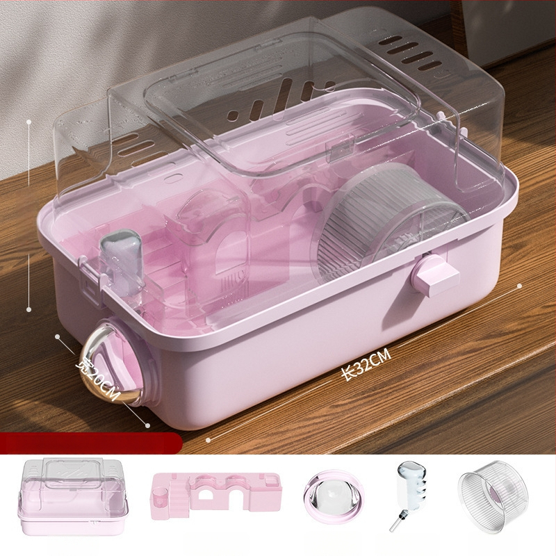 PAWSARTI Κλουβί για Χάμστερ — ABS Υλικό, Ορθογώνιο Σχήμα, Φορητό, Αποσπώμενο και Εξαερισμένο, Για Χάμστερ