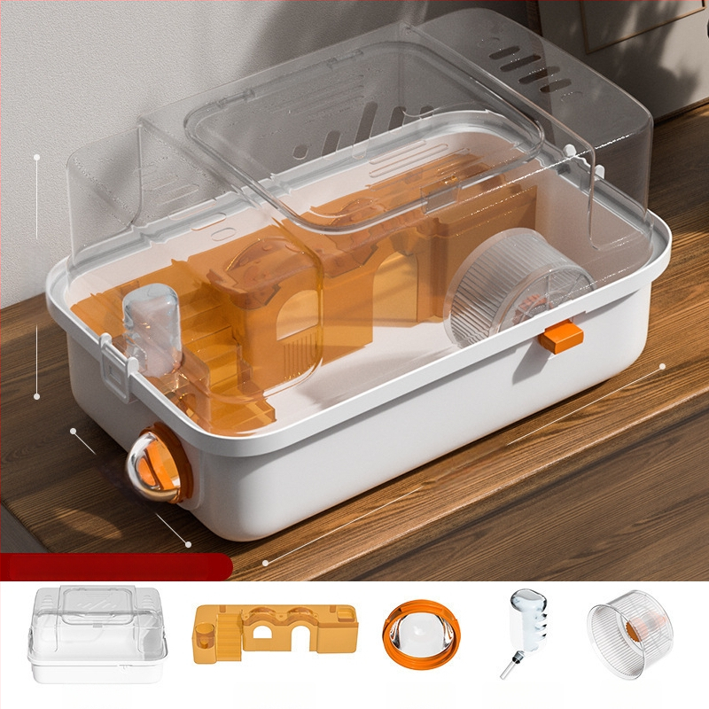 PAWSARTI Κλουβί για Χάμστερ — ABS Υλικό, Ορθογώνιο Σχήμα, Φορητό, Αποσπώμενο και Εξαερισμένο, Για Χάμστερ