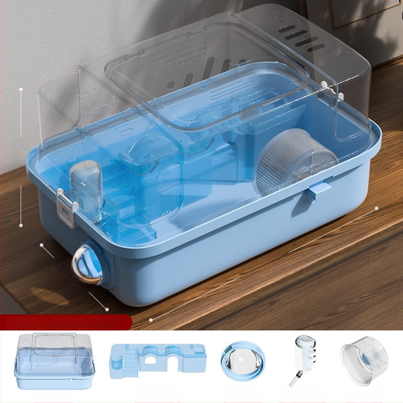 PAWSARTI Κλουβί για Χάμστερ — ABS Υλικό, Ορθογώνιο Σχήμα, Φορητό, Αποσπώμενο και Εξαερισμένο, Για Χάμστερ