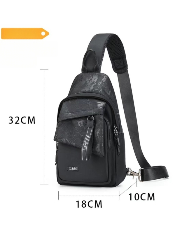 Nova muška crossbody torba, vodootporna, s više pretinaca, velik kapacitet, moderan i visokokvalitetan stil