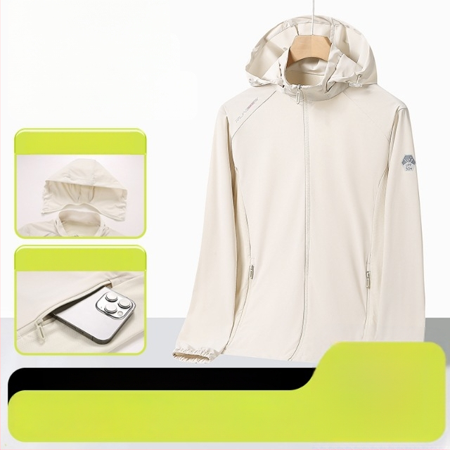 Εξωτερικό αντιανεμικό μπουφάν - Unisex, Νάιλον, Κουκούλα, UPF50+, Στυλ 2619