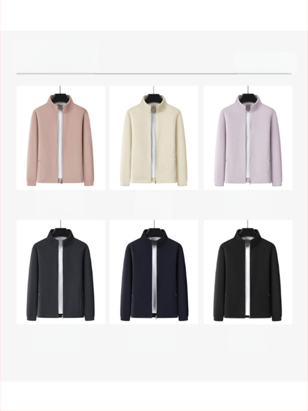 Unisex φλις μπουφάν, επένδυση και πλήρωση από πολυεστέρα, για φθινόπωρο και χειμώνα