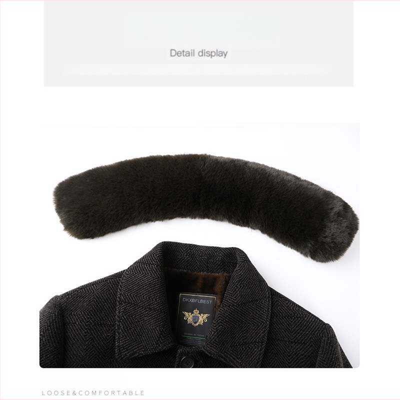 Pánsky kabát s hrubšou fleecovou výplňou, stredná dĺžka, kožušinový golier, s kapucňou