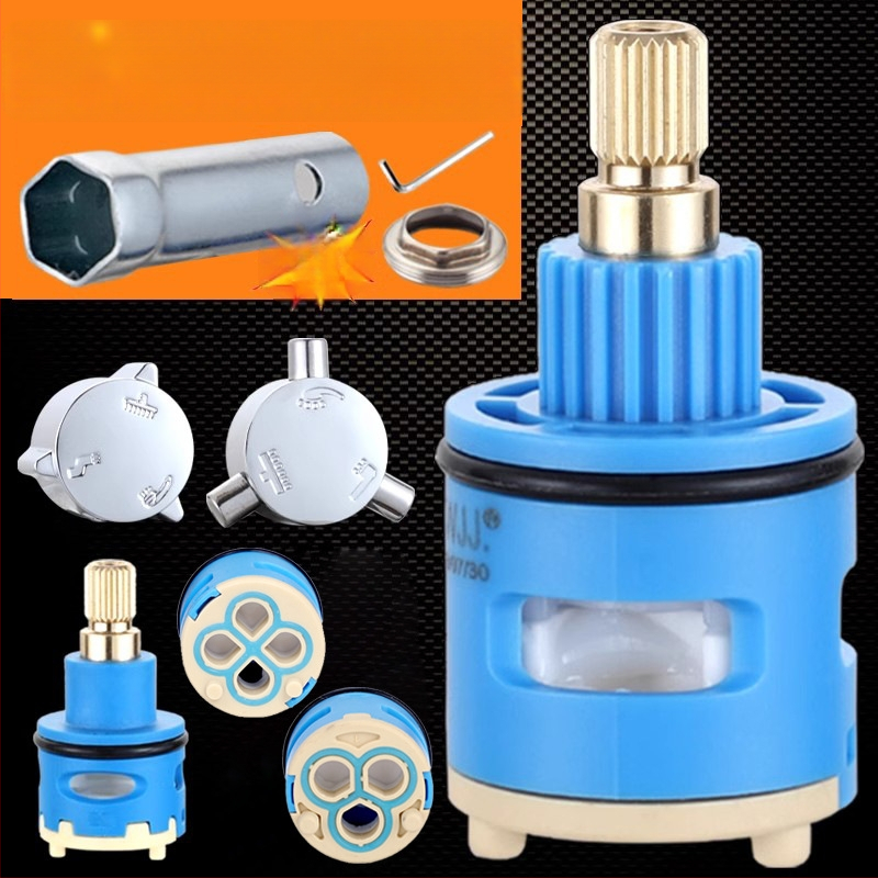 Jezgra ventila za tuš rasdjelnik – 2/3/4 stupnja miješanja tople i hladne vode, 90° okret, trajanje 3–5 godina, kompatibilan s tušem