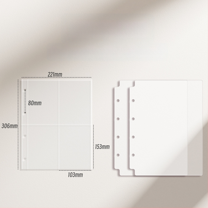 Vastagított kártyaalbum kilenc mezős belső oldalakkal képeslapok és jegyek tárolására