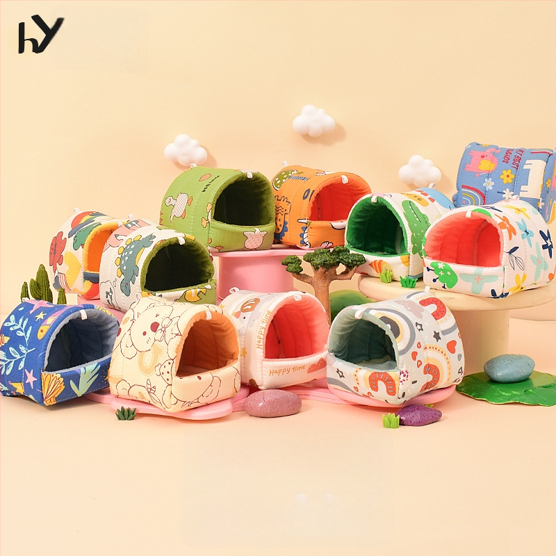 Καταφύγιο για χάμστερ από βαμβάκι, κατοικία σε σχήμα σπιτιού, για ανάπαυση και απόκρυψη, εσωτερική χρήση