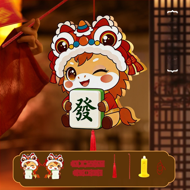 Φανάρι Fat Dragon: μοτίβο koi ψάρι, ακανόνιστο σχήμα, DIY, κλασικό στυλ